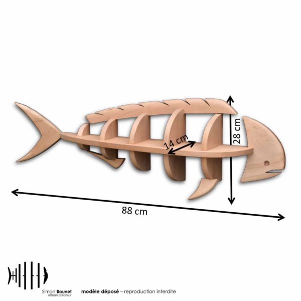 dimensions étagère dorade, longueur, hauteur, profondeur en cm : 88 x 28 x 14