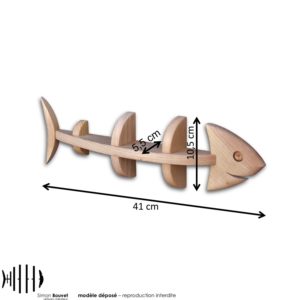 Ancien Leurre De Pêche En Bois - Forme Souris - Vintage Sans Nom - Lot #11328